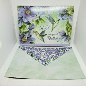 A Wish On Your Birthday Thoughts And Inspirations Bird Floral Greeting Card